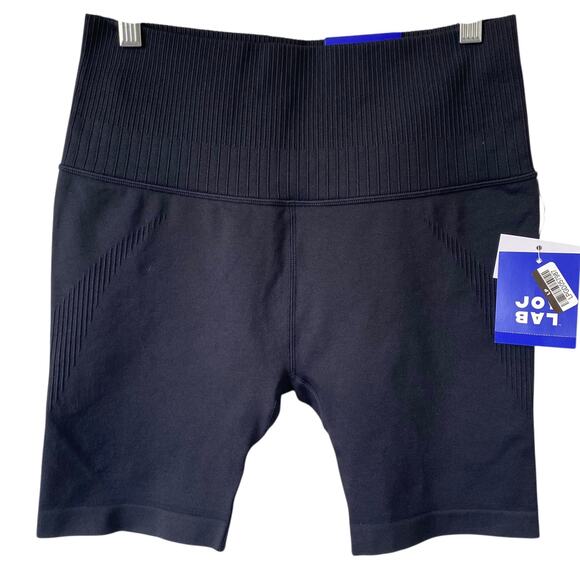 NEW JOYLAB High Rise Biker Shorts Size Medium Black Moisture Wicking Sporty - Picture 1 of 5
